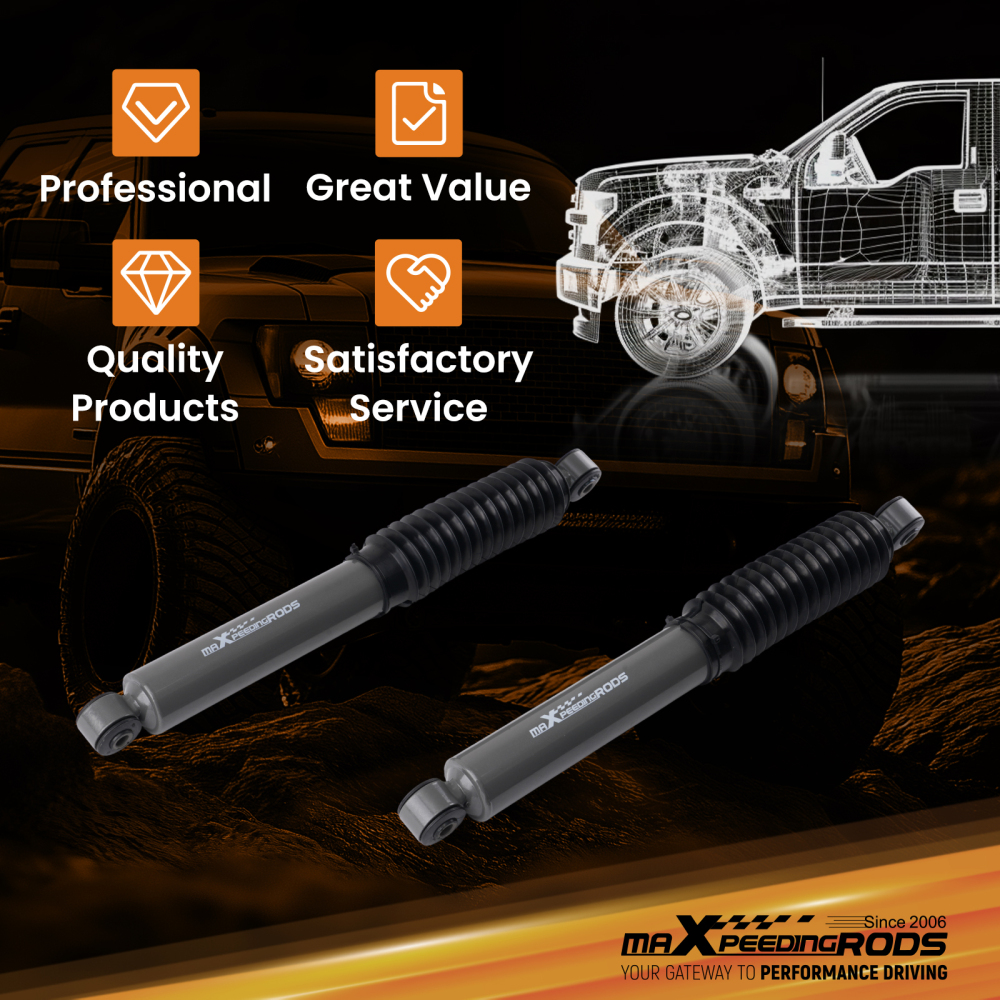 2PCS Rear Lowering Shock Absorber compatible for Ford F150 2015-2020 4-6 Inch Drop
