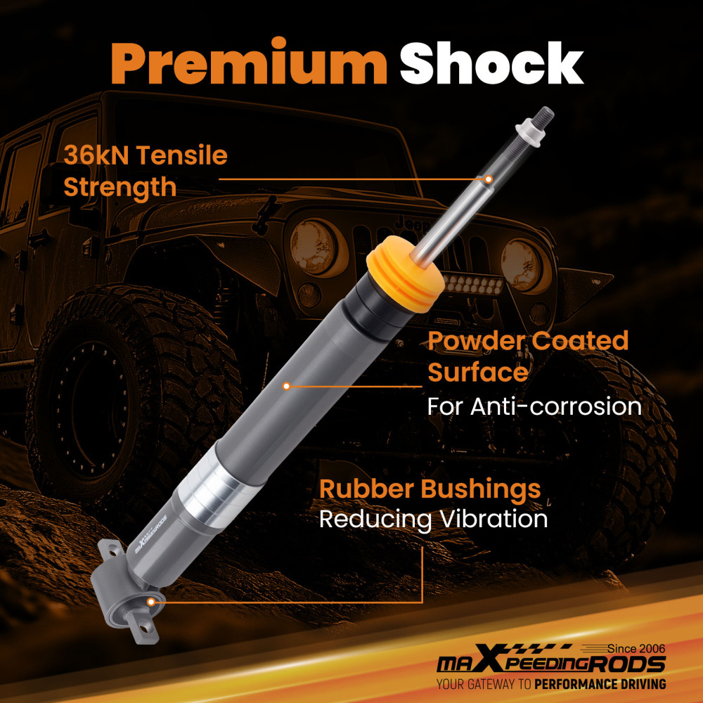 Front Adjustable Drop Shock compatible for Ford F-150 2WD 2021-2025 Lowering 0-3.5