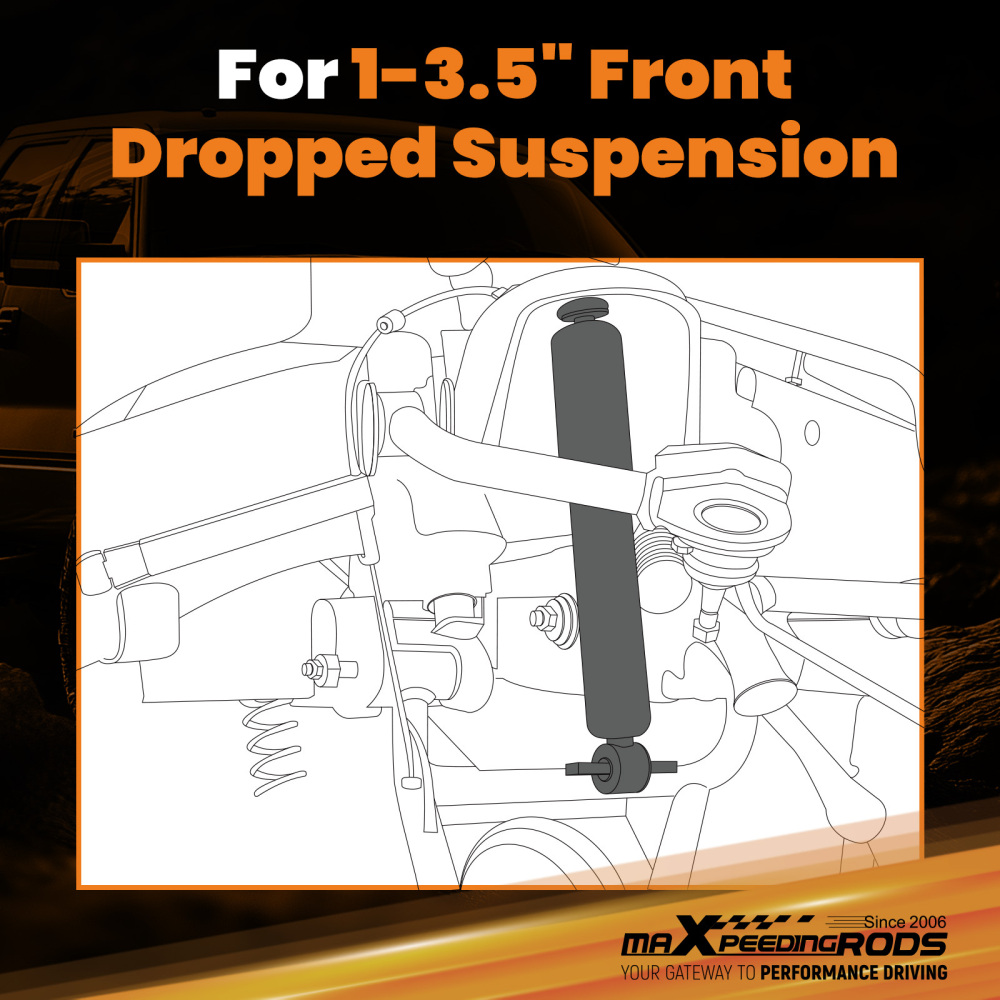 Adjustable Front Lowering Strut compatible for Ford F150 4WD 2021-2025 1-3.5 In Drop