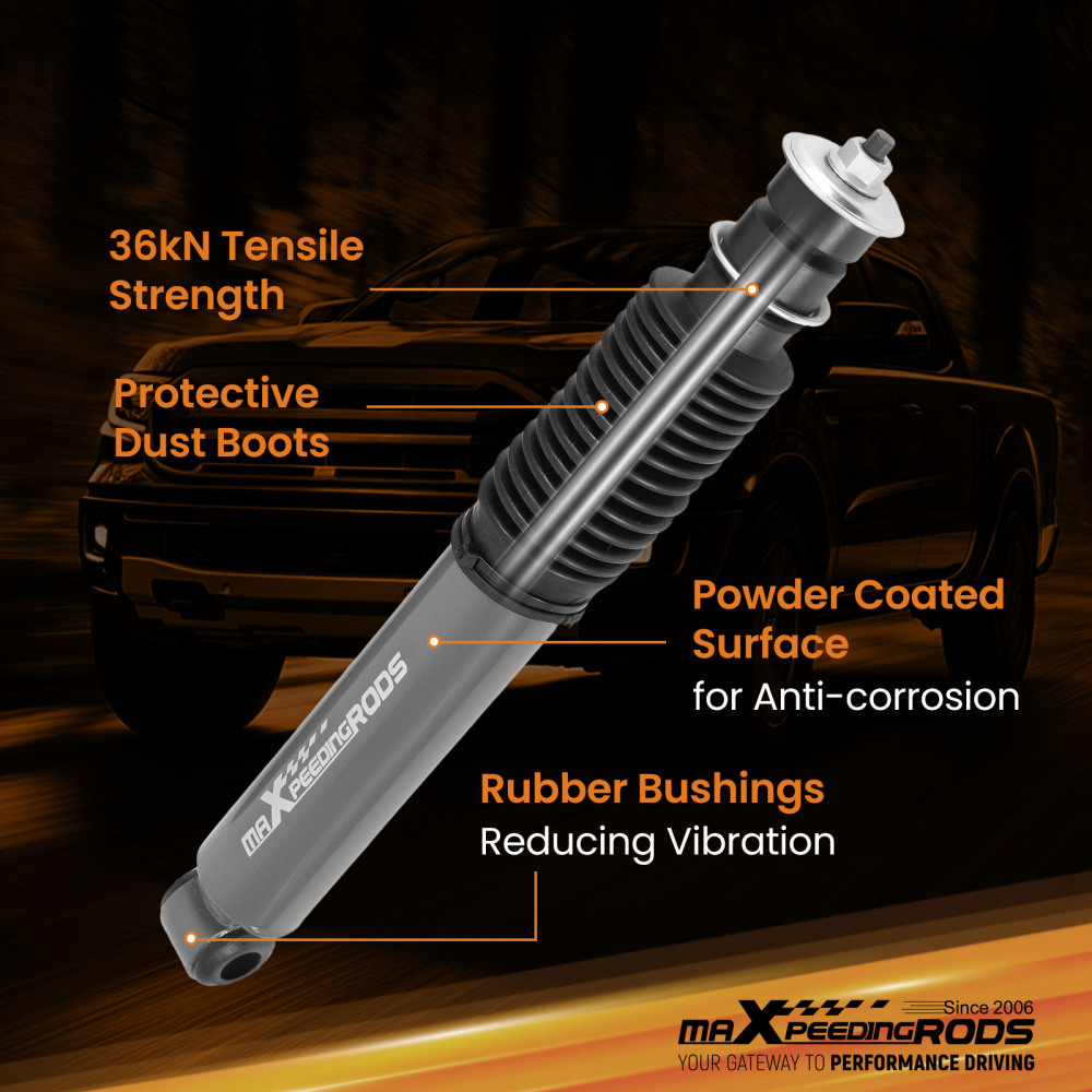 maXpeedingrods 2-3” Front Drop Shock Absorbers for Ford Ranger 1998-2015 2WD, Nitrogen-charged Lowering Shocks Kit