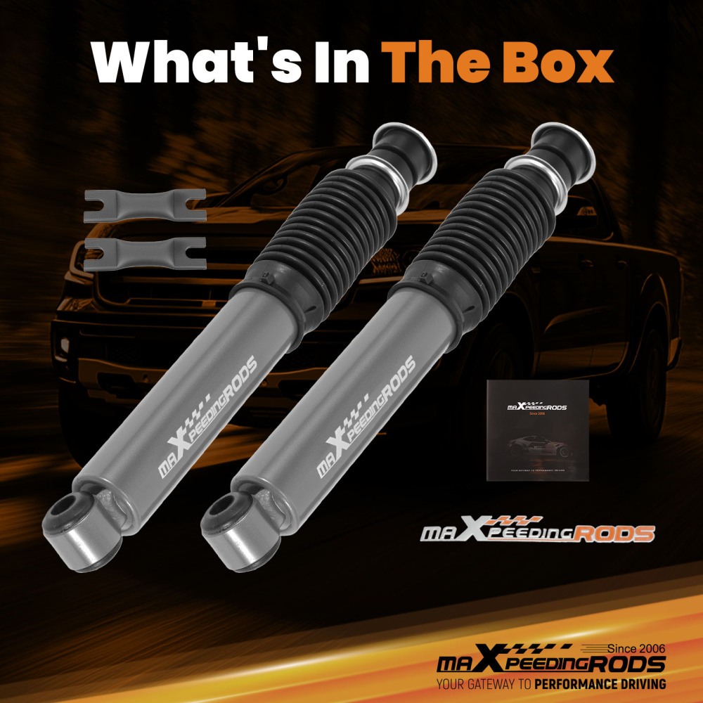 maXpeedingrods 2-3” Front Drop Shock Absorbers for Ford Ranger 1998-2015 2WD, Nitrogen-charged Lowering Shocks Kit