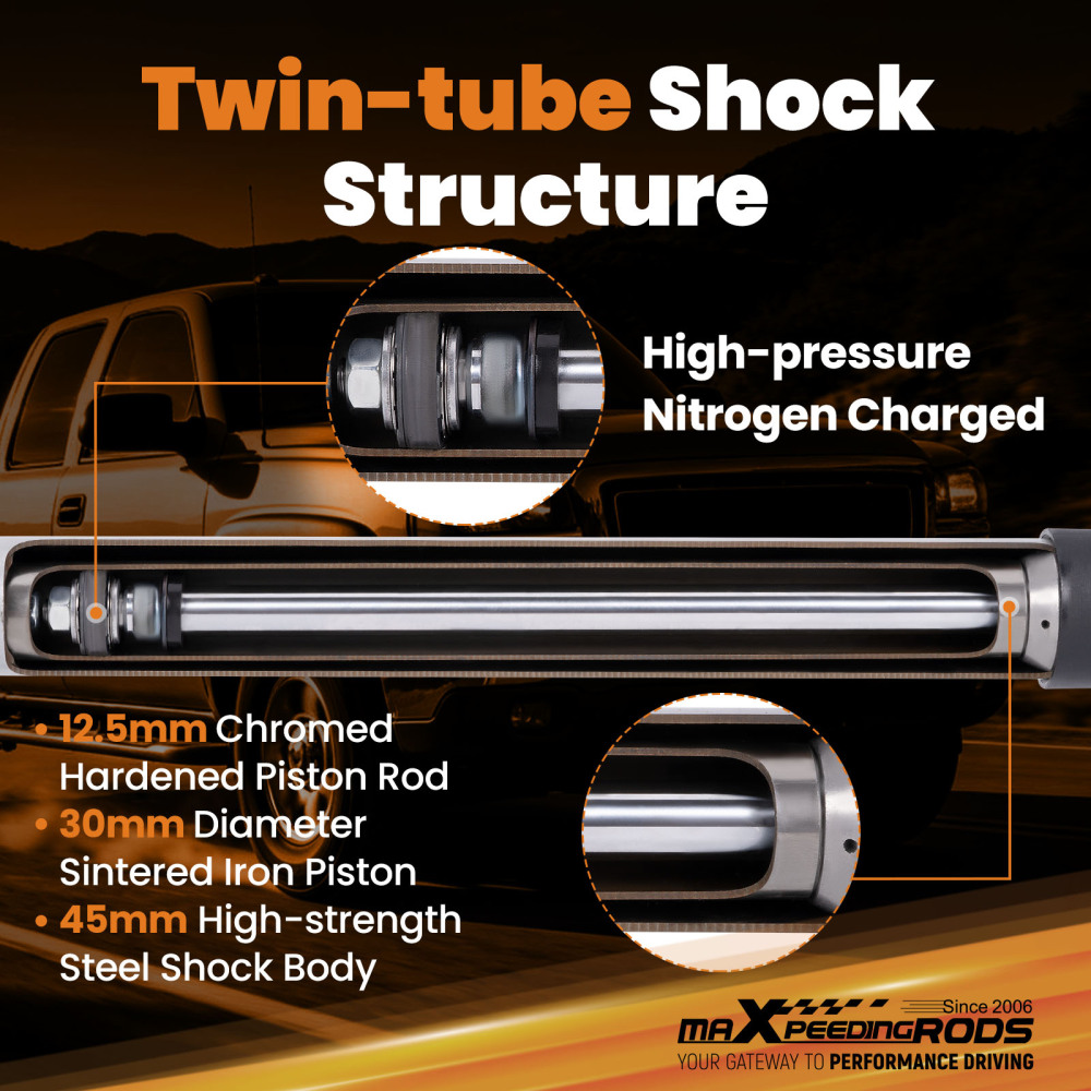 Front Lowering Shock compatible for Chevrolet GMC Silverado Sierra HD 2001-2011 Gas