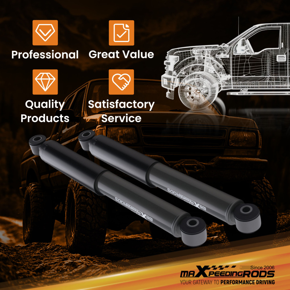 Lowering Shock compatible for Ford Ranger 2WD 1989-1997 Rear 4-5.5 Drop Steel Nitrogen
