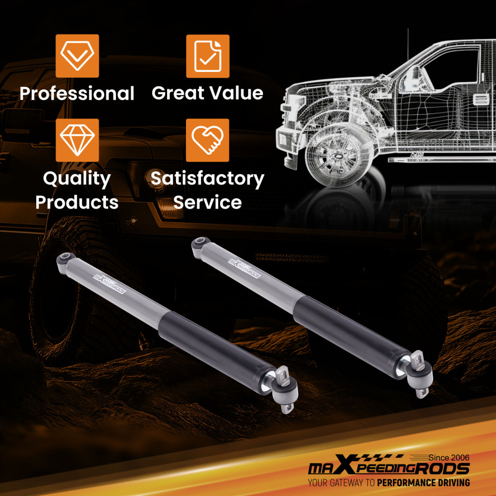 Rear 2 - 4 Drop Lowering ShocksFor compatible for Chevrolet/GMC C1500/C2500/C3500 1988-2000