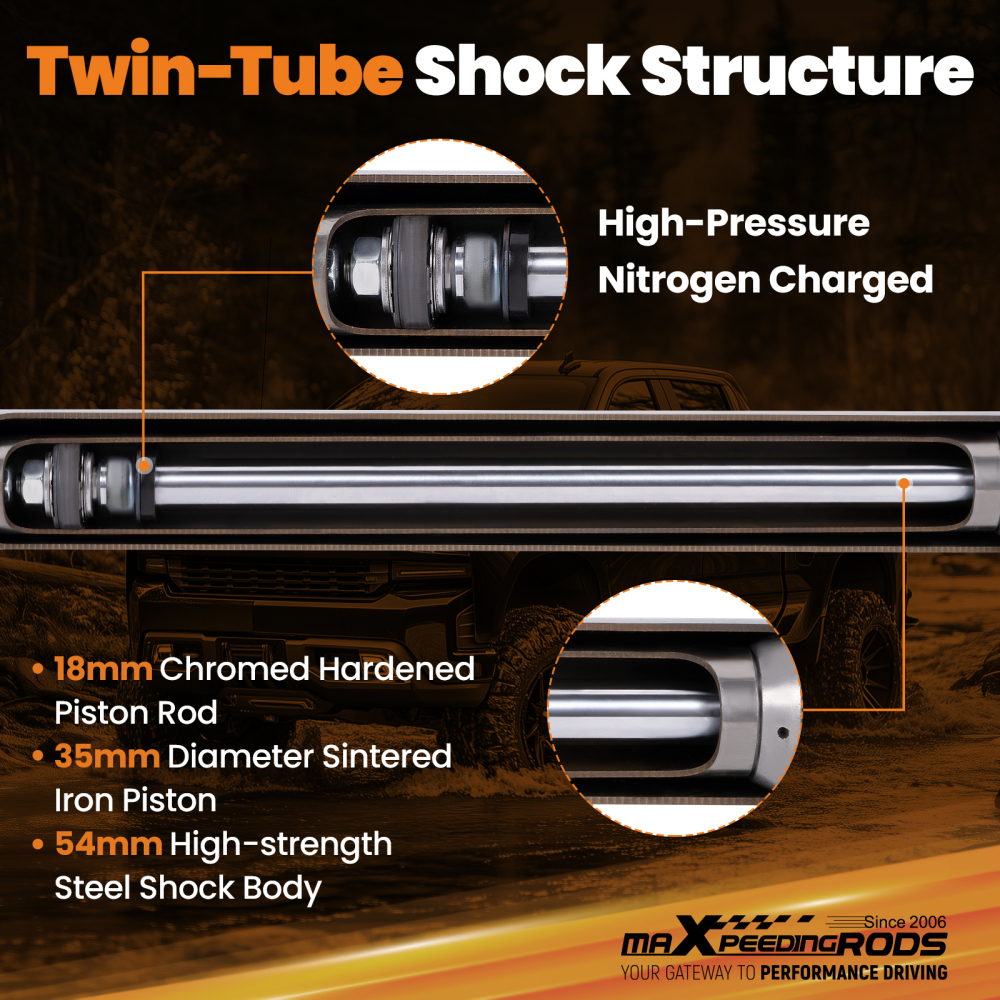 2pc Front Lowered Strut compatible for GM Suburban Yukon XL 2021-2025 Nitrogen Gas