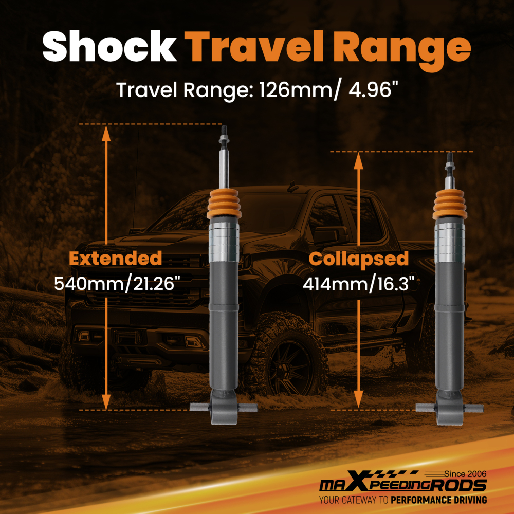 2pc Front Lowered Strut compatible for GM Suburban Yukon XL 2021-2025 Nitrogen Gas