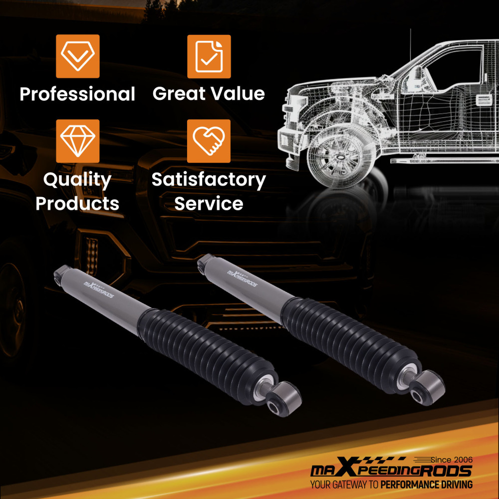 4 inch lowering Shock Rear Compatible for Chevy Right Left GMC Driver or Passenger Side