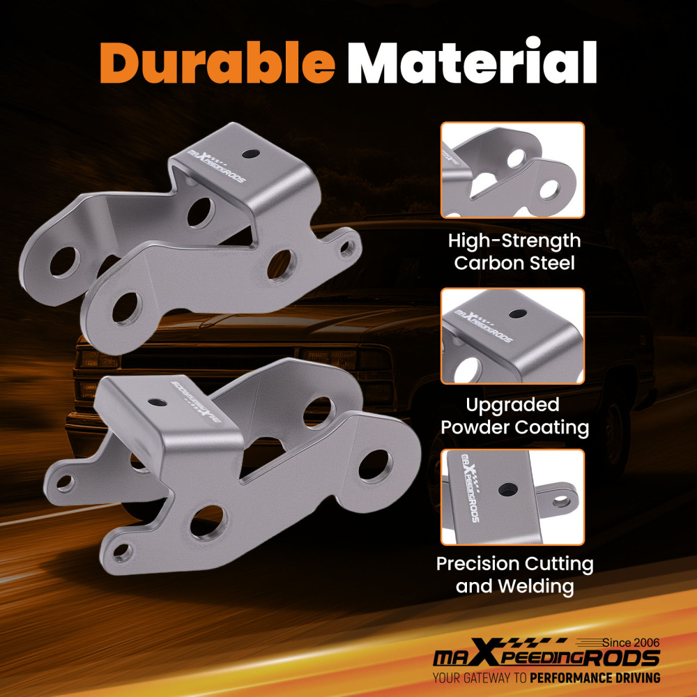 Rear Lowering Shock Extension for 95-99 compatible for Chevy Suburban 1/2 Ton Coated 5mm