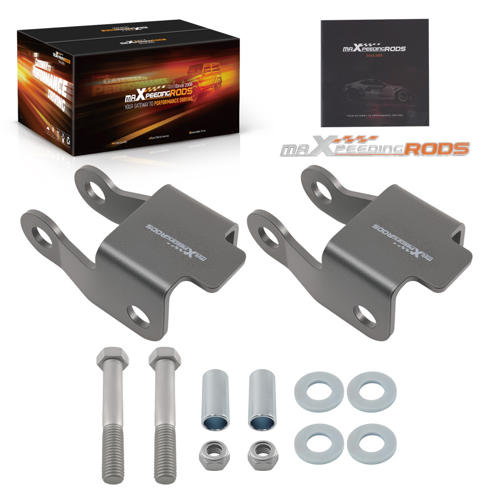 maXpeedingrods Shock Extenders for Chevy Silverado/GMC Sierra 1500 1999-2006, Lower Shock Relocation Brackets with Hardware