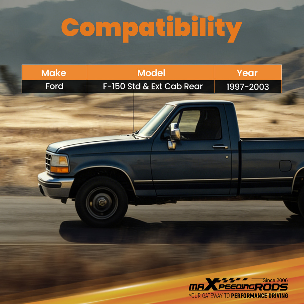 Lowering Extensions Rear Shock compatible for Ford F150 1997-2003 Steel 5mm Hardware