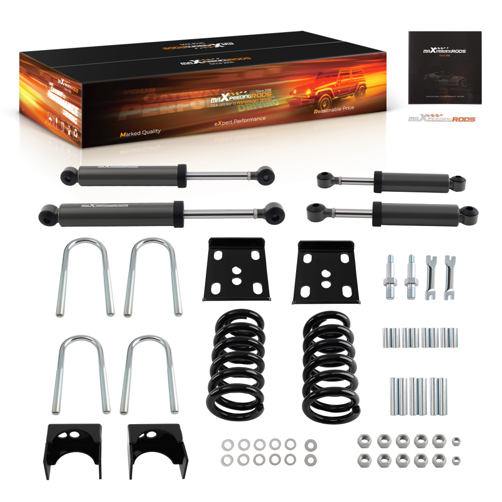3 F 5 R Drop Lowering Springs Shocks Flip Kit compatible for CHEVY C10 compatible for GMC 73-1987