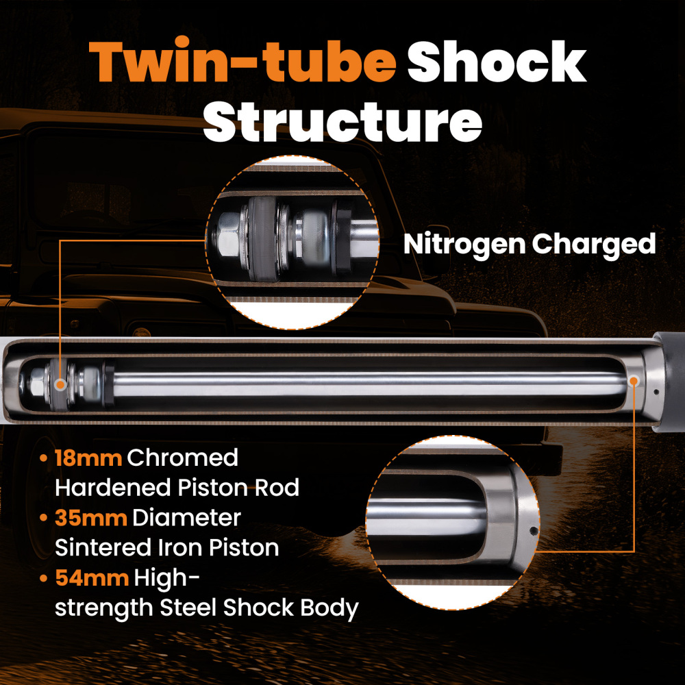 1 Drop Lowering Kit Shock compatible for Land Rover Defender AWD 1990-2016 Front Rear