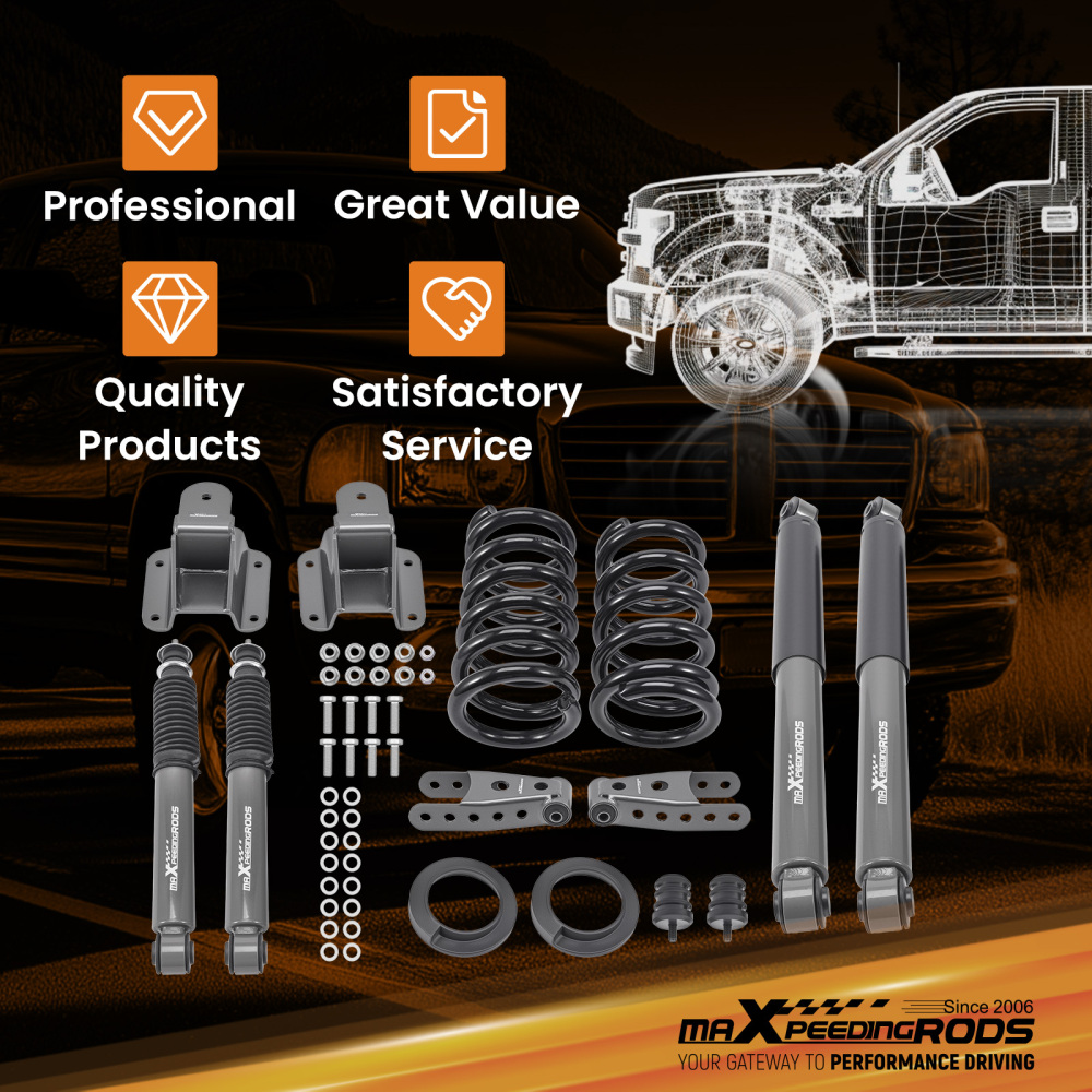 Adjustable Drop Height Kit compatible for Dodge Ram 1500 2WD V8 1994-1999 2-4 Lowering