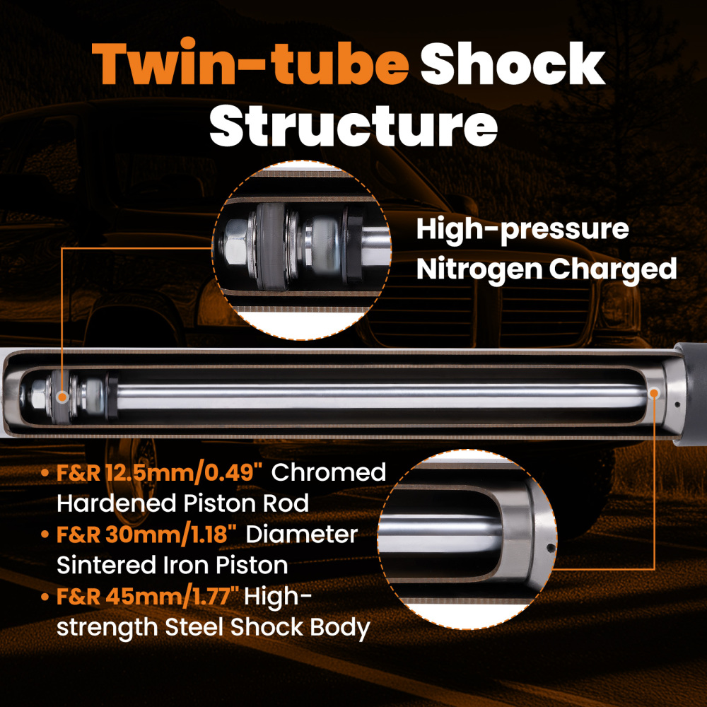 Adjustable Drop Height Kit compatible for Dodge Ram 1500 2WD V8 1994-1999 2-4 Lowering