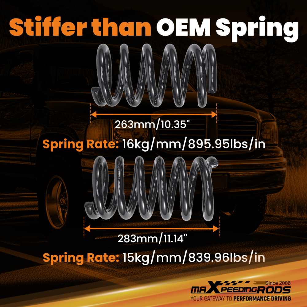 Adjustable Drop Height Kit compatible for Dodge Ram 1500 2WD V8 1994-1999 2-4 Lowering