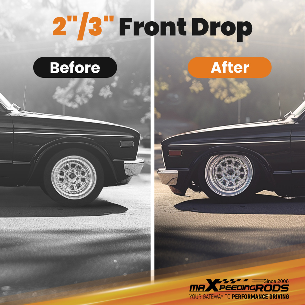 Front Suspension Lowering Kit Compatible for GMC C1500 Chevy 2WD 1988-98 with 2/3 Drop