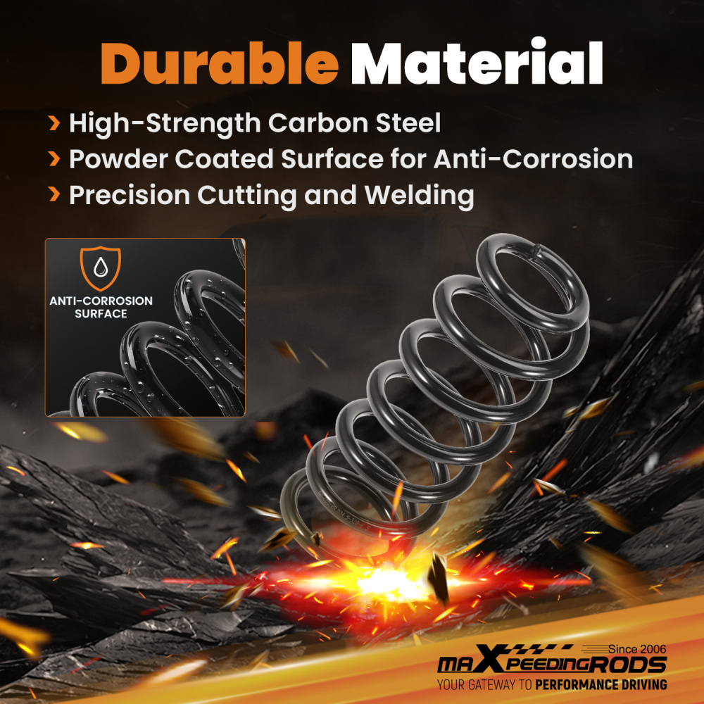 3 Front Coil Springs Lowering Kit compatible for GMC Canyon 2004-2012 2 Wheel Drive