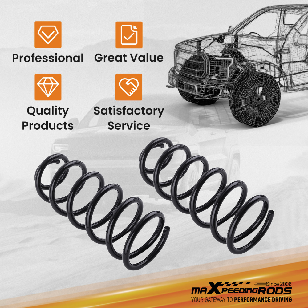 3 Front Lowering Coil Springs Drop Kit compatible for Dodge Dakota Durango 2WD 1997-04