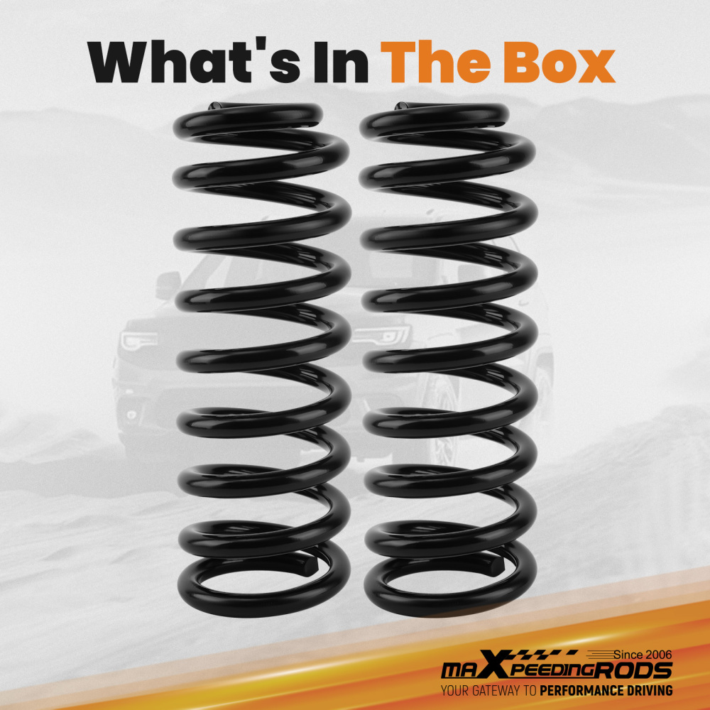 2 Sport Lowering Springs compatible for Ford F150 2WD 4WD 2004-2013 Powder Coated