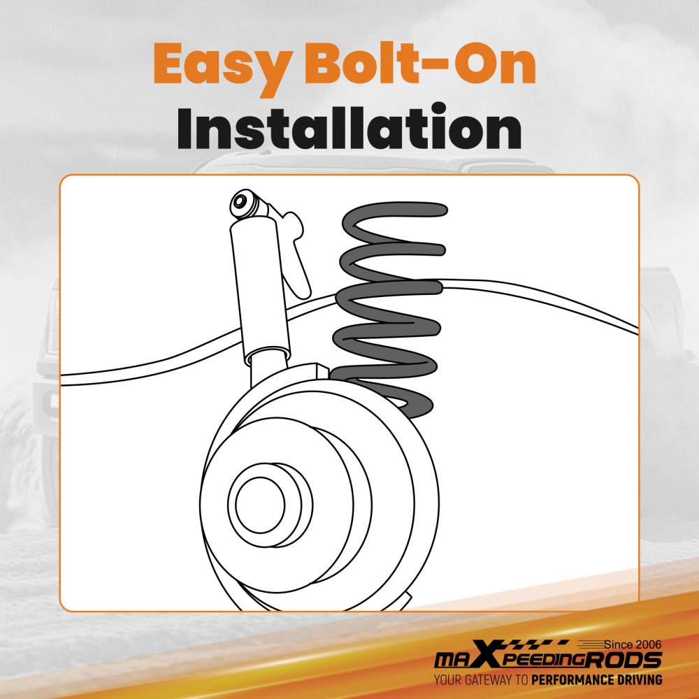 3 Front Lowering Springs compatible for Ford F-150 2WD 2015-2020 Powder Coated Drop Kit