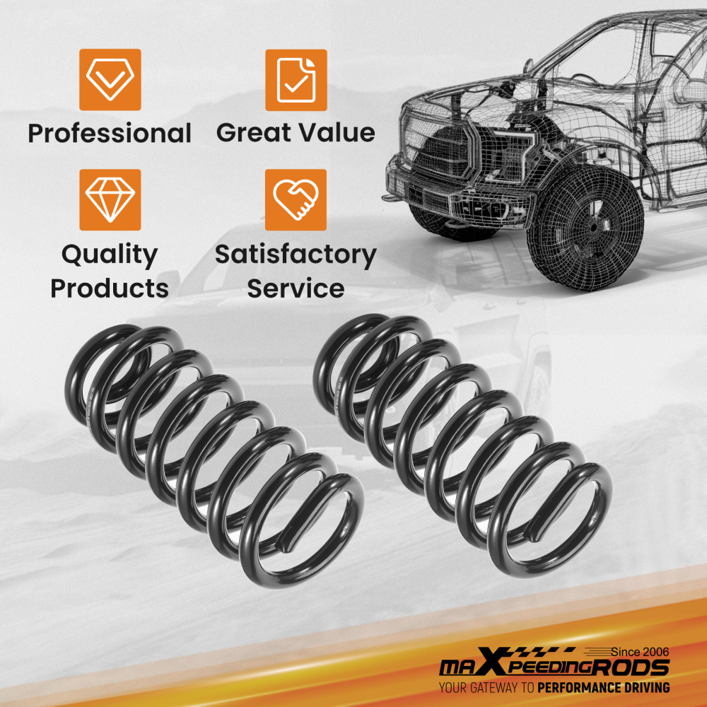 3 Front Coils Lowering Springs Lowering Kit compatible for Ford F150 F-100 1980-1996 2WD