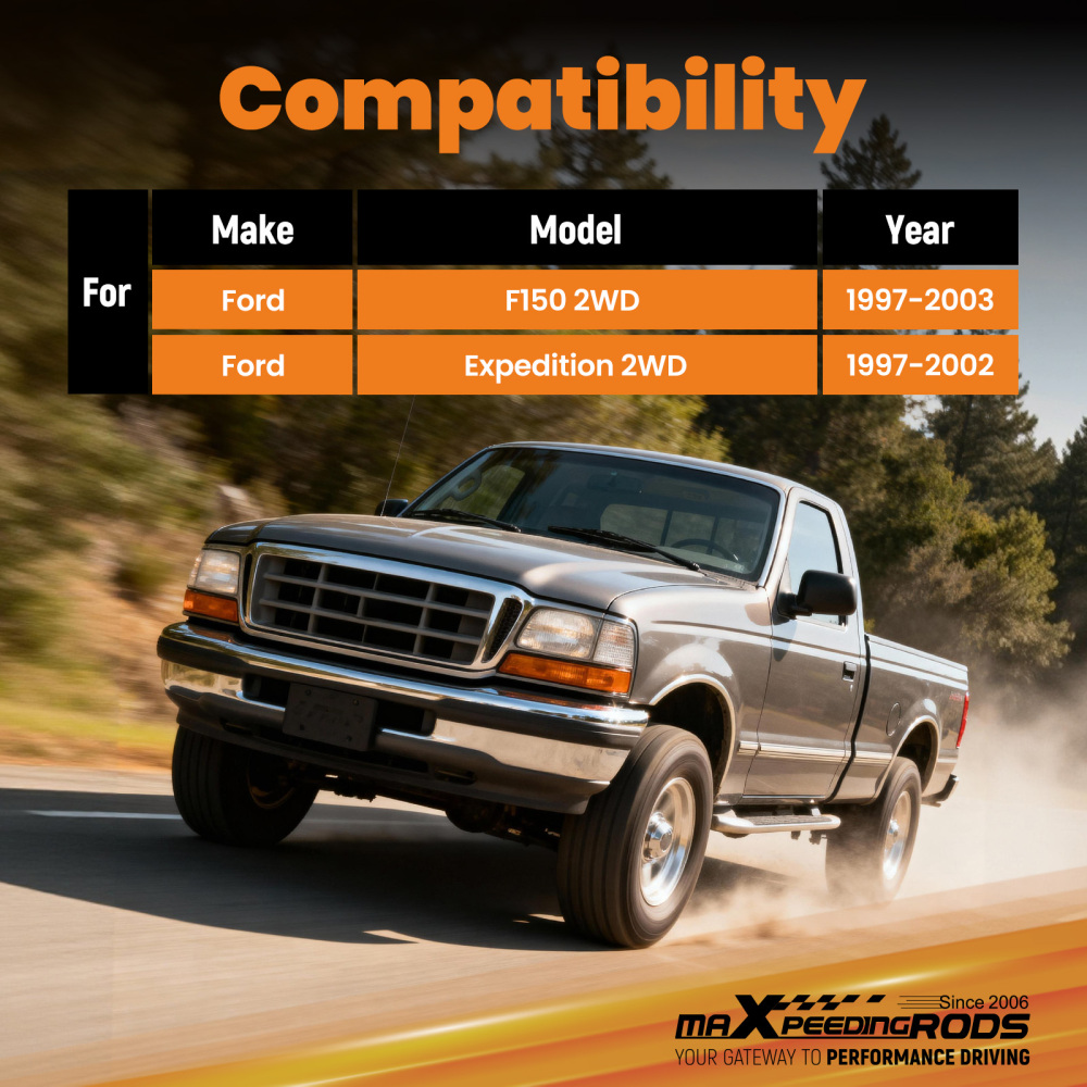 3 Front Coil Spring Lowering compatible for Ford F150 Expedition 1997-2003 2WD Drop