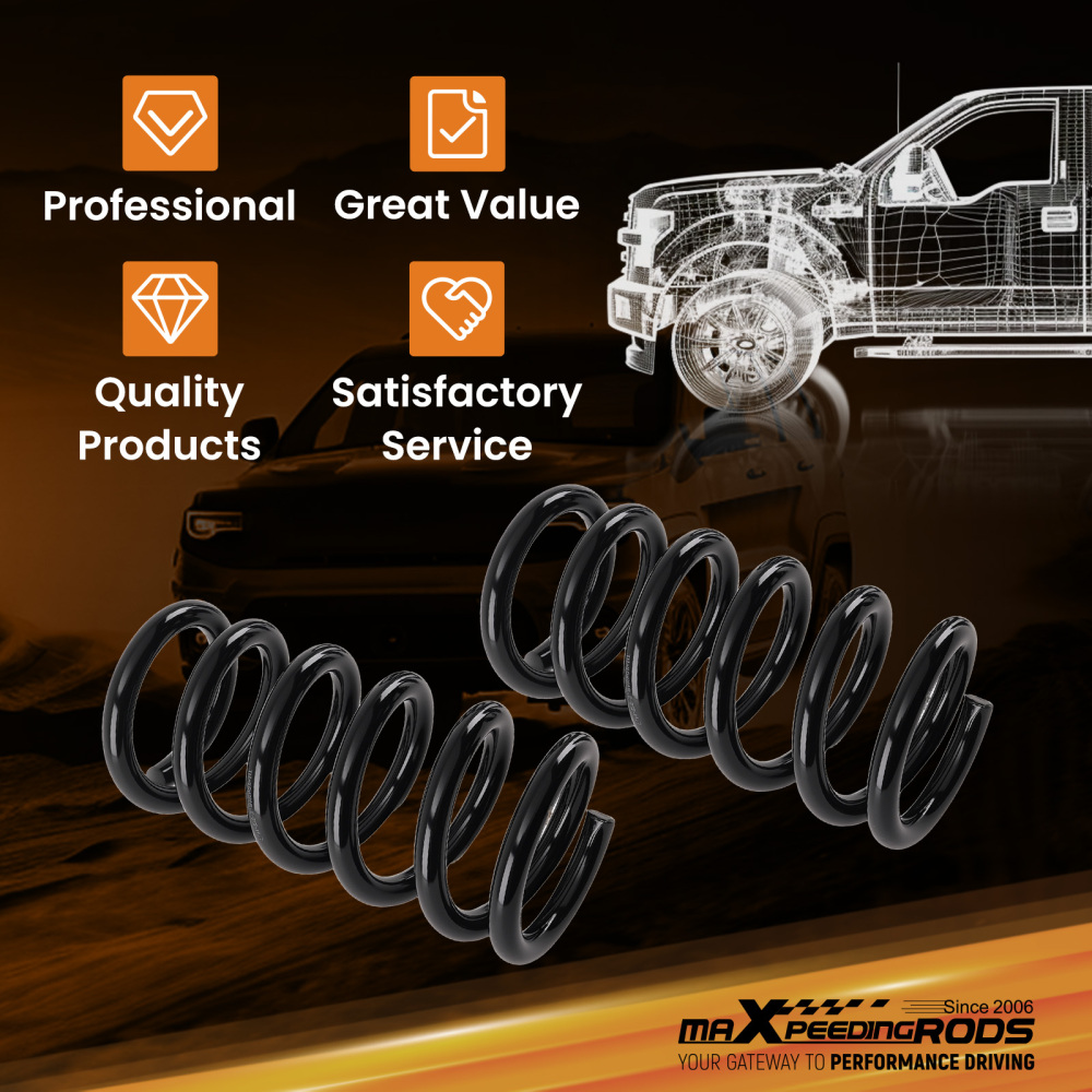 3 Front Coil Spring Lowering compatible for Ford F150 Expedition 1997-2003 2WD Drop