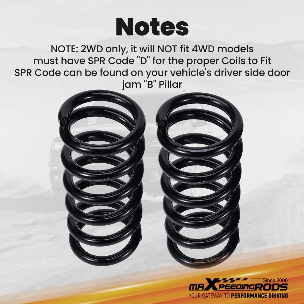 2-3Front Coils Lowering Springs Lowering Kit compatible for Ford Ranger 2WD 1998-2015