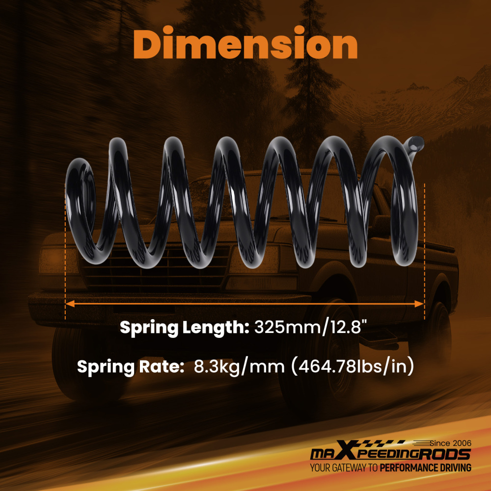 2 Drop Front Coil Lowering Springs compatible for Ford Ranger/Mazda B-Series 89-97
