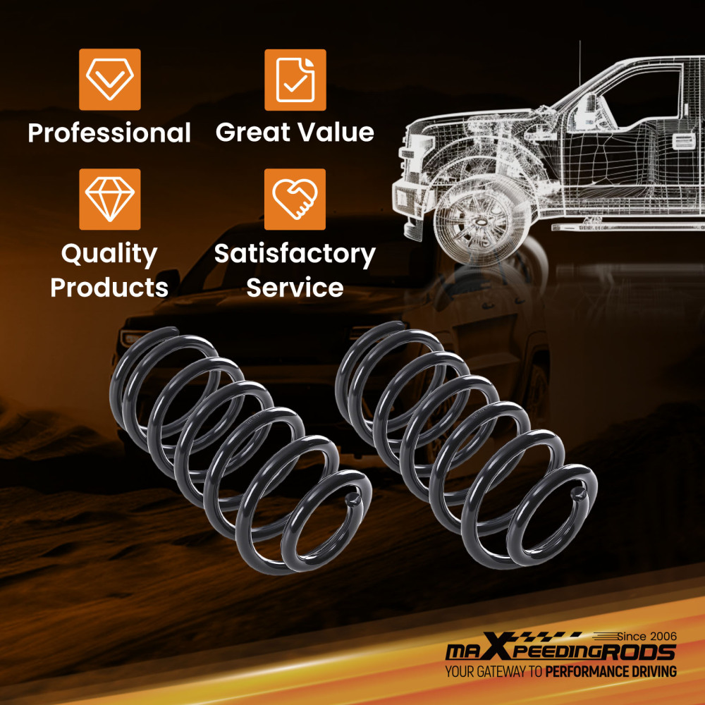 5 Lowering Coil Spring Rear compatible for Chevy Avalanche 1500 2000-2006 2WD 4WD