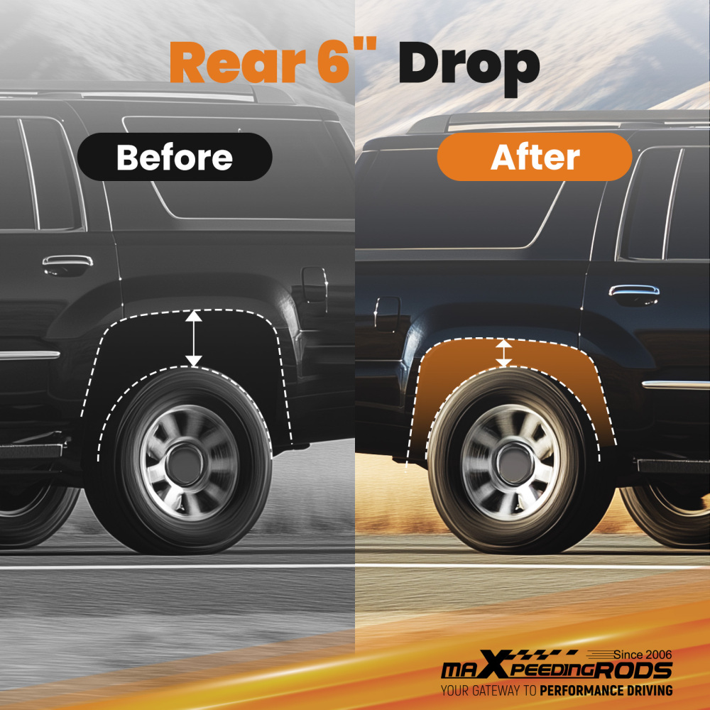 2” Drop Rear Coil Springs Compatible for Chevrolet Tahoe Suburban Avalanche 2007-2014