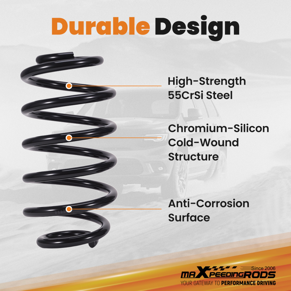 2 Rear Lowering Springs Kit compatible for Chevy Tahoe Yukon Escalade 2007-2020