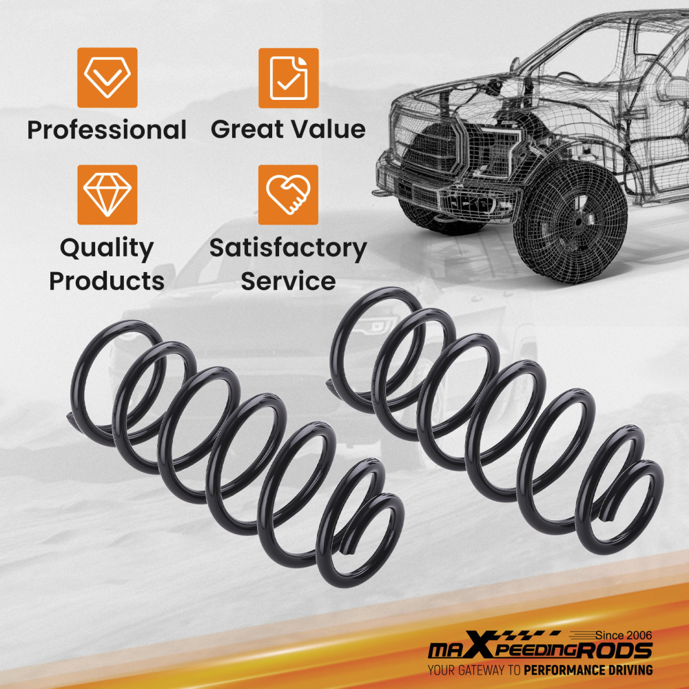 2 Rear Suspension Drop Springs compatible for Ram 1500 Classic compatible for Dodge 2009-2024 394mm Steel