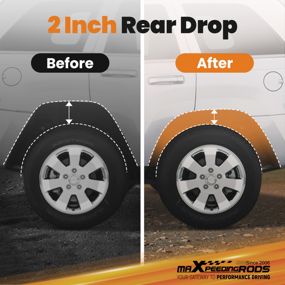 2 Rear Suspension Drop Springs compatible for Ram 1500 Classic compatible for Dodge 2009-2024 394mm Steel