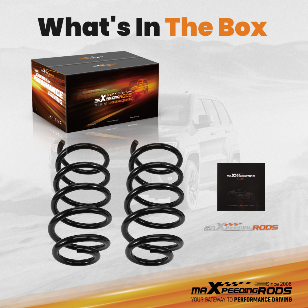 2 Drop Front Coil Springs compatible for Dodge Ram 1500 2WD 2002-2008 Suspension Lowering