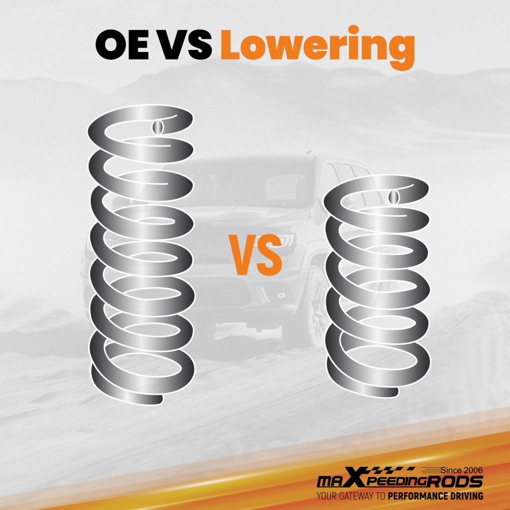 2 Drop Front Coil Springs compatible for Dodge Ram 1500 2WD 2002-2008 Suspension Lowering