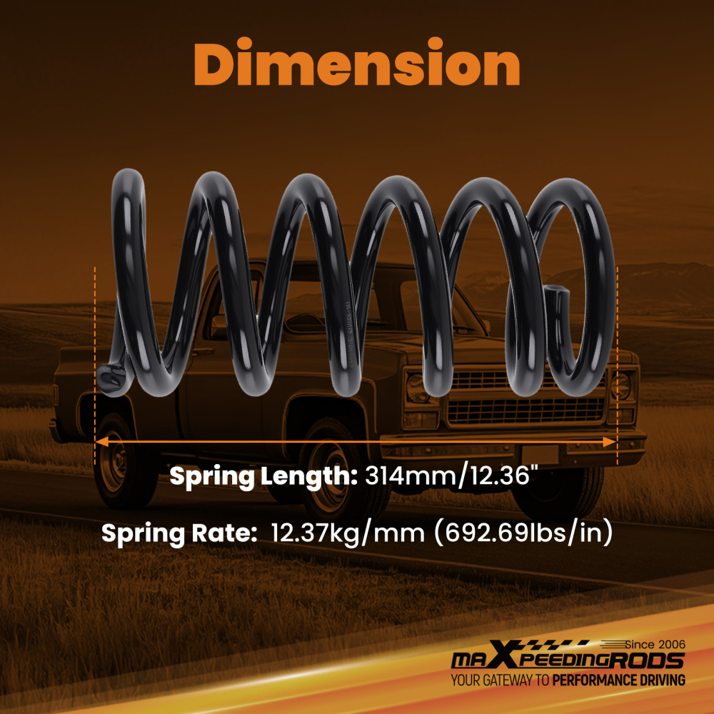 1 Front Performance Lowering Spring compatible for Chevrolet S10 1982-2004