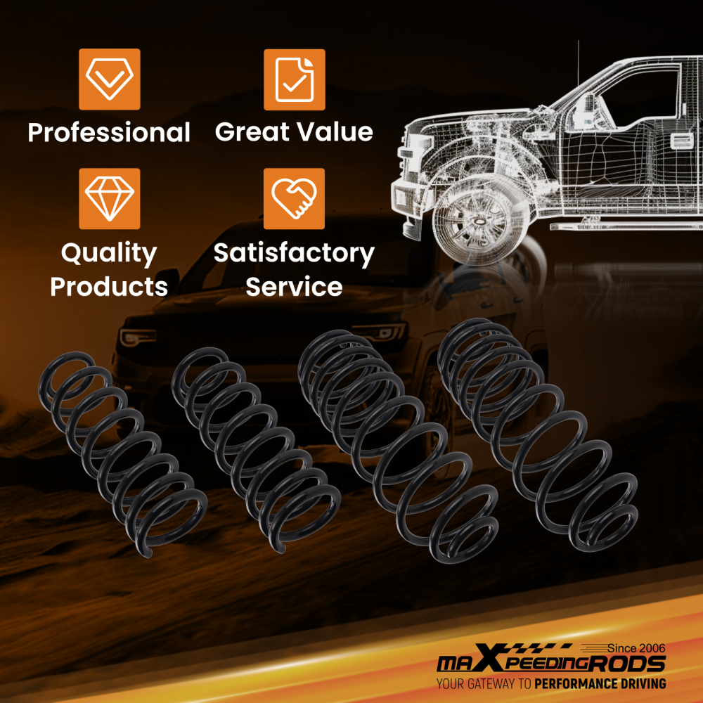 Coil Spring Drop compatible for GMC Envoy 2002-2009 2WD Front 1.5 Rear 3 Kit