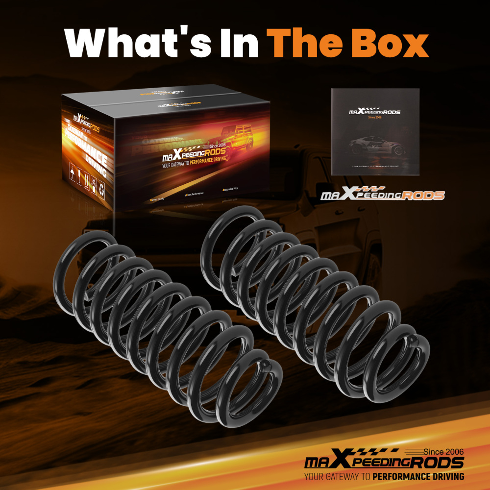 2 Drop Front Lowering Spring compatible for Chevrolet SSR 2003-2006 346mm RWD