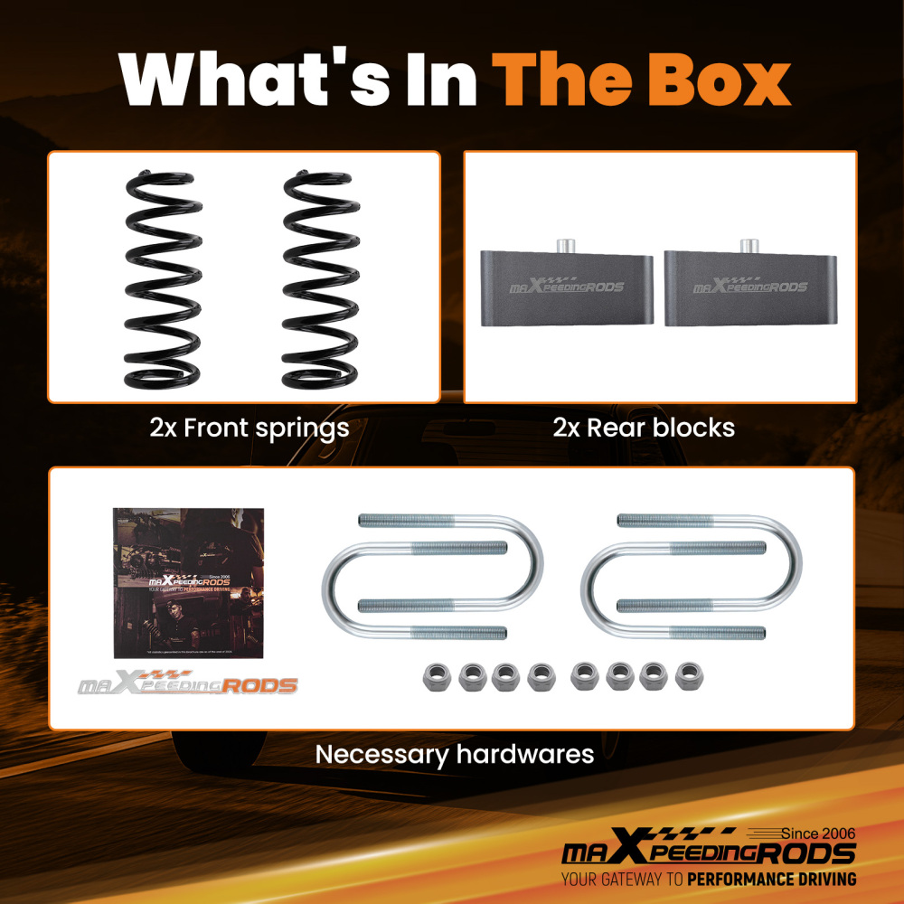 Drop Spring Kit 3/4 compatible for GMC Canyon compatible for Chevy Colorado 2004-2012 2 Wheel Drive