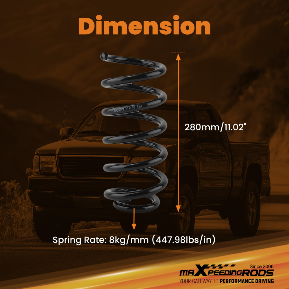 3/5 Drop Lowering KitCoil Springs + Axle Flip compatible for Ford Ranger Mazda B 83-97