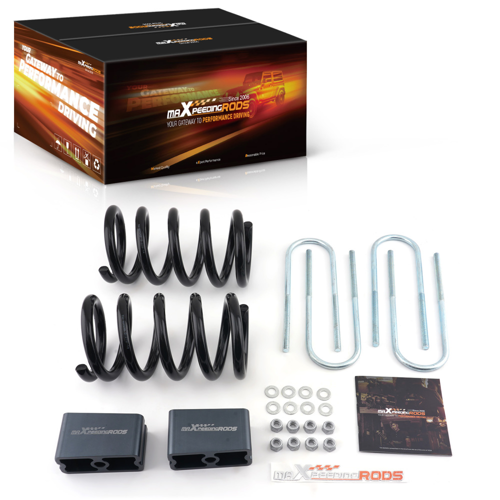 3 Drop Coil Springs Kit for 1982-2004 compatible for Chevy S10 compatible for GMC Sonoma 2WD 4-Cylinder