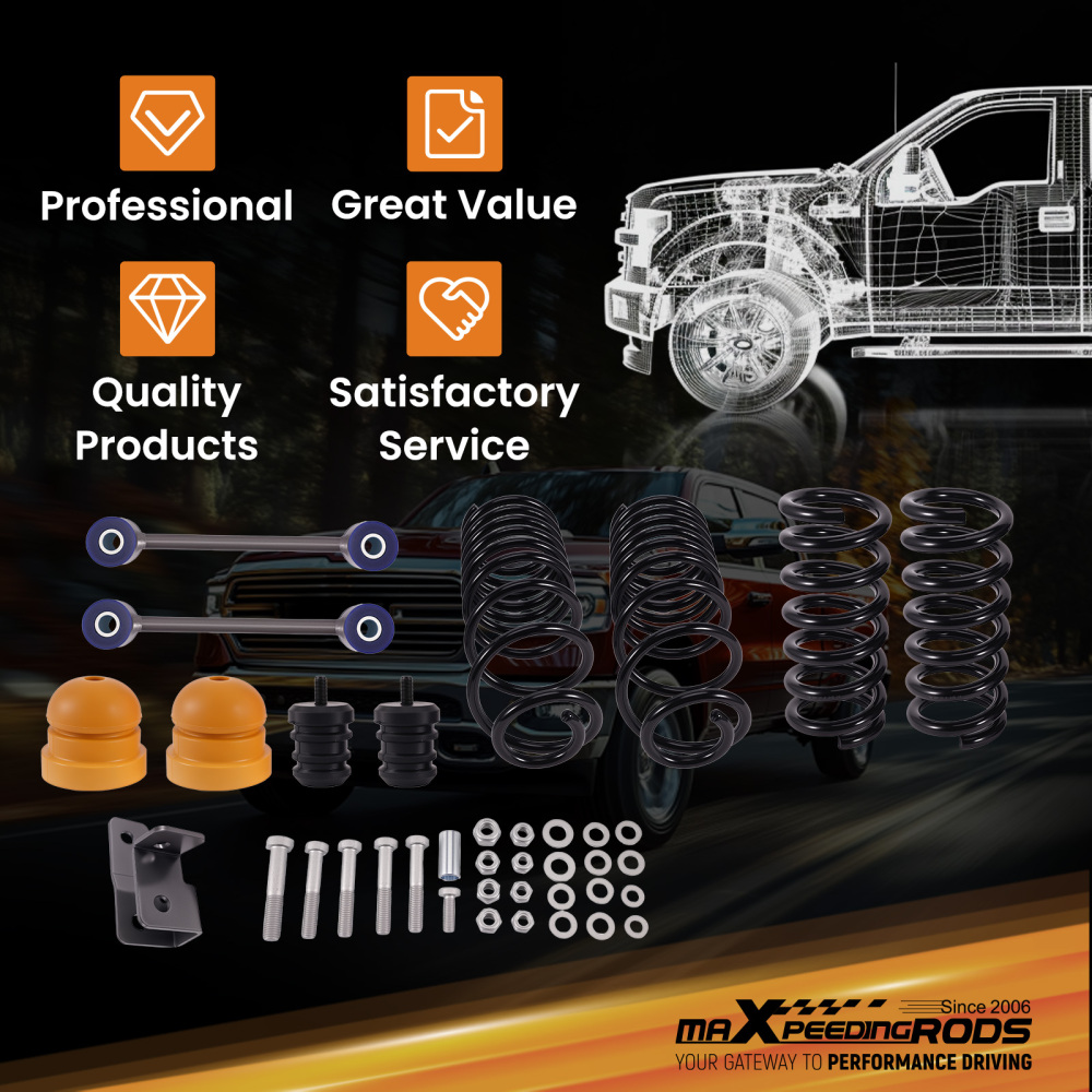 Lowering Coil Kit 2/4 compatible for Ram 1500 Classic 2WD Standard Cab 2019-2024