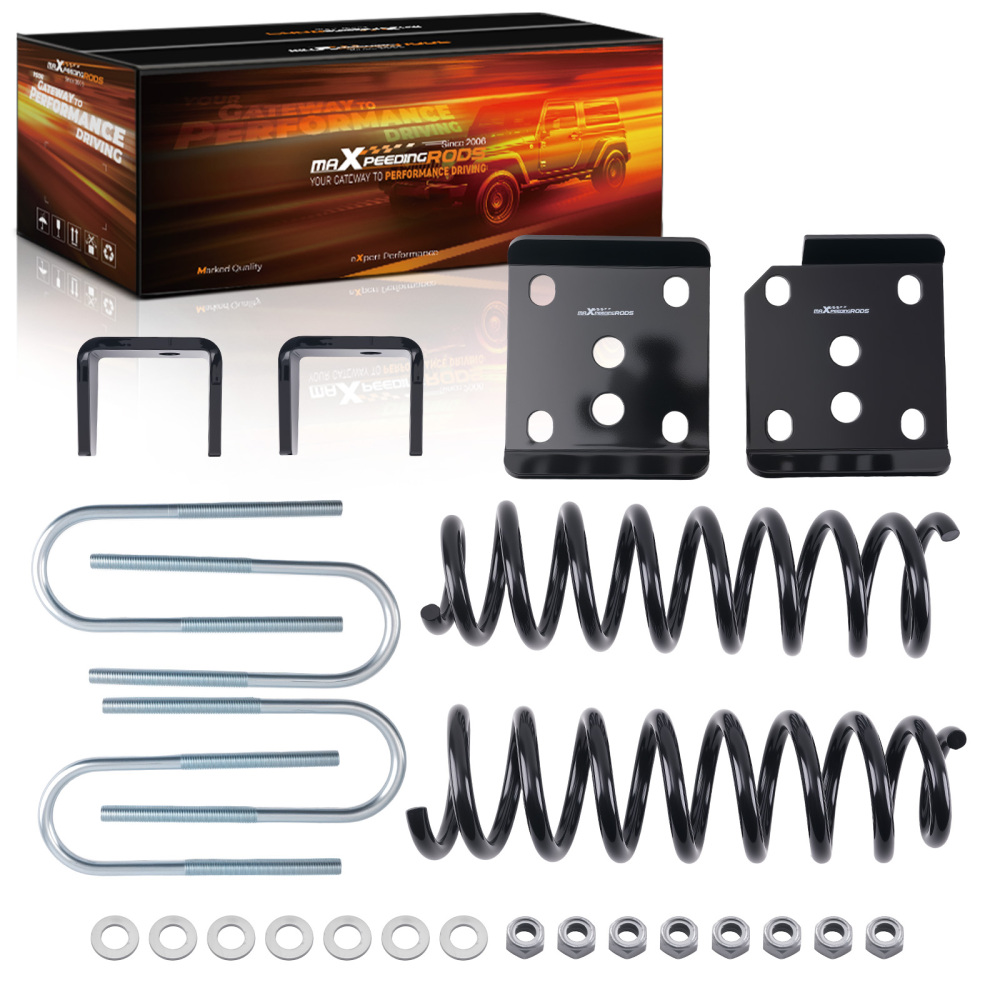2 Front 6 Rear Lowering Kit compatible for Ford F-150 2WD V8 2004-2008 Spring