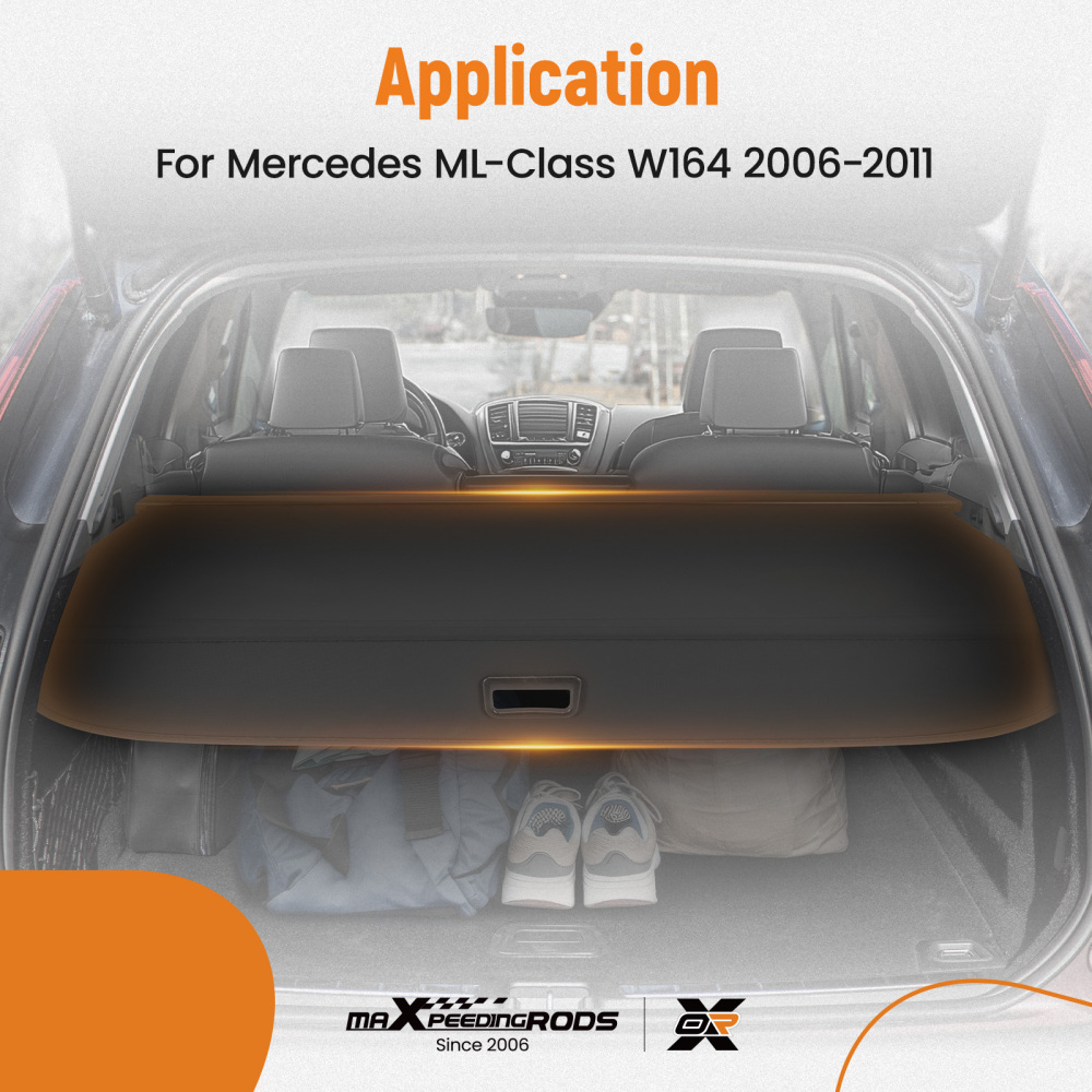 Boot Luggage Cover compatible for Mercedes ML M Class W164 06-11 A1648100209 Waterproof