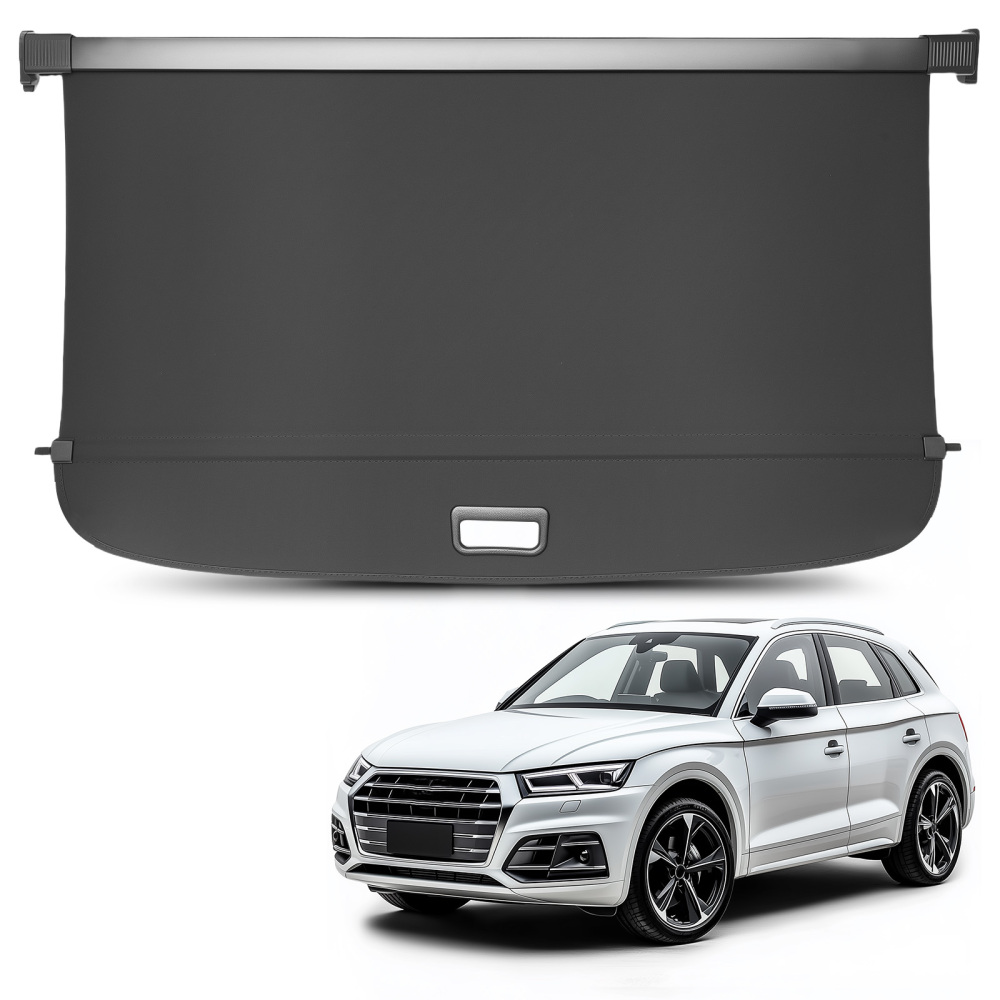 Black Cover Parcel Shelf compatible for Audi Q5 2017 2018-2021 80A863553B Retractable Rear