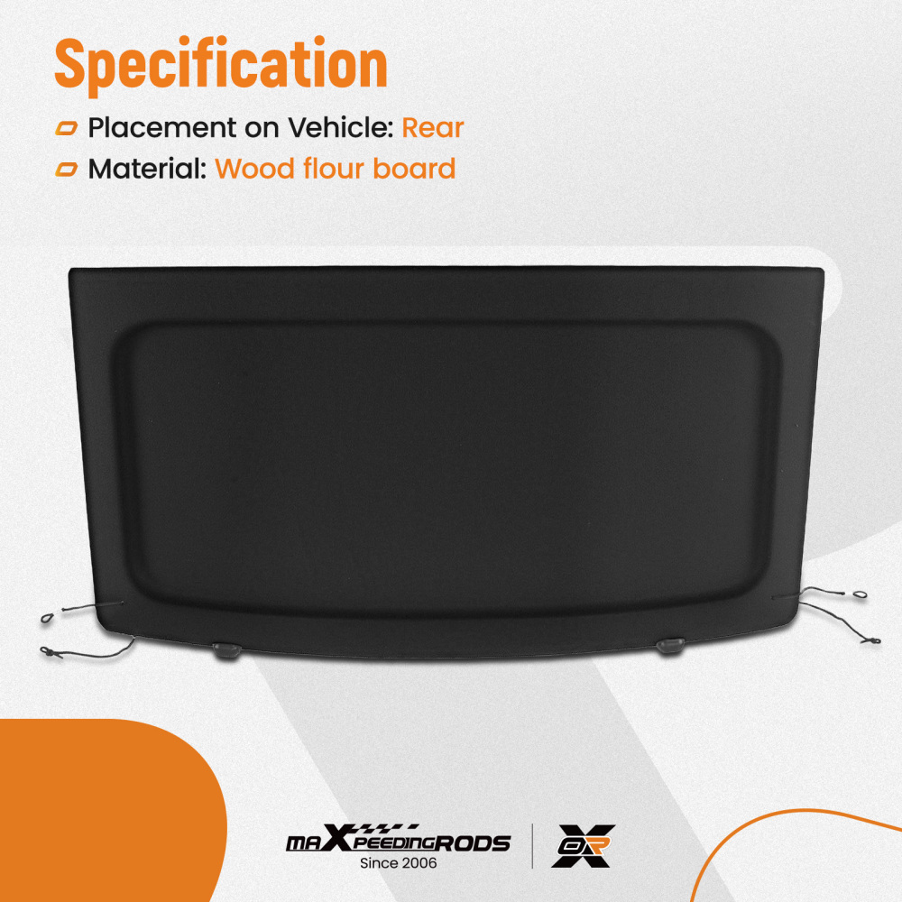 Black Boot Board Cover compatible for MG ZS 2017-2023 ZS11436A00 Parcel Shelf Direct Fit