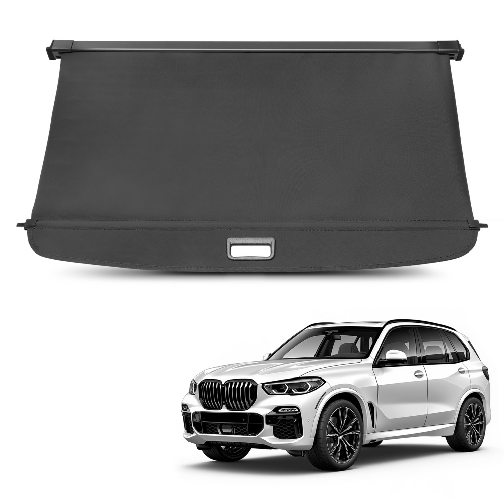 Black Parcel Shelf Cargo Cover compatible for BMW X5 G05 2019-2023 Boot Shield Cover Rear