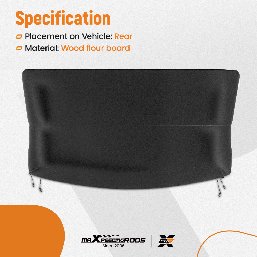 Black Parcel Shelf Boot Load Cover compatible for PEUGEOT 3008 MK2 2016-2023 98114924ZD