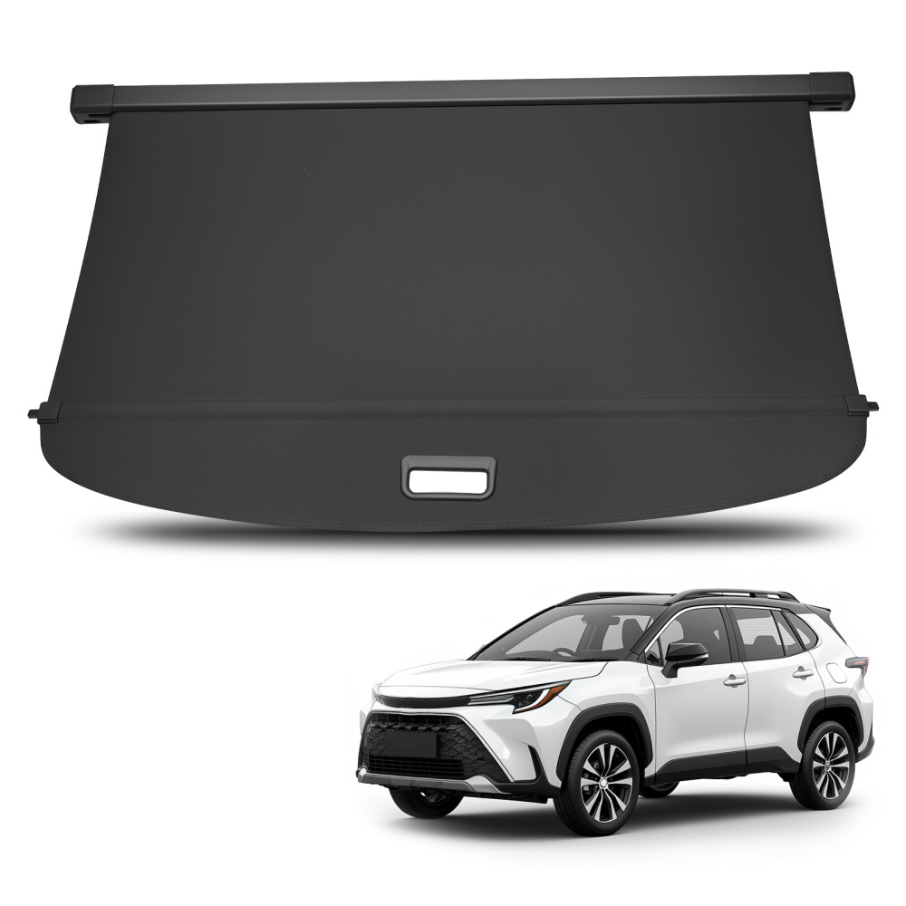 Rear Parcel Shelf Cargo Cover compatible for Toyota Corolla Cross 2022-2024 Retractable